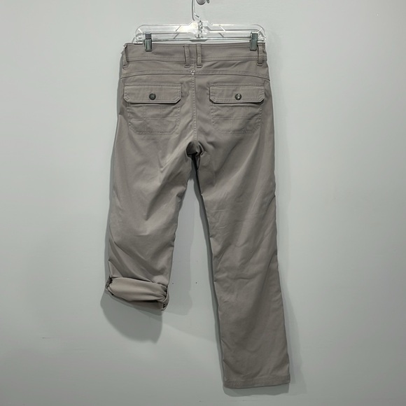 Prana nylon hiking pants size 8 women’s light gray roll up to Capri - Picture 9 of 16